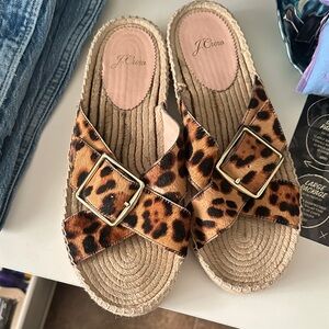 J. Crew print Sandals